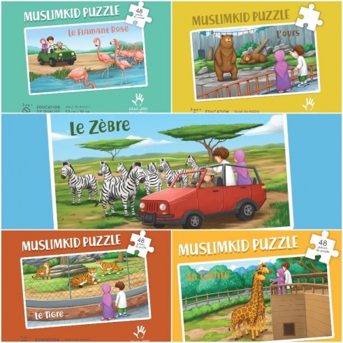 Pack 5 Puzzles ANIMAUX 35€ au lieu de 39,50€