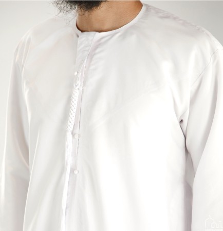 Qamis Emirati Blanc manches...