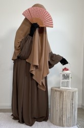 Abaya Russia Whool Peach - Dar al Iman