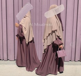 Abaya Russia Whool Peach - Dar al Iman